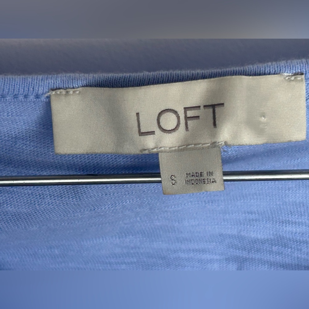 LOFT Ruffle Blue Dress - Picture 10 of 16